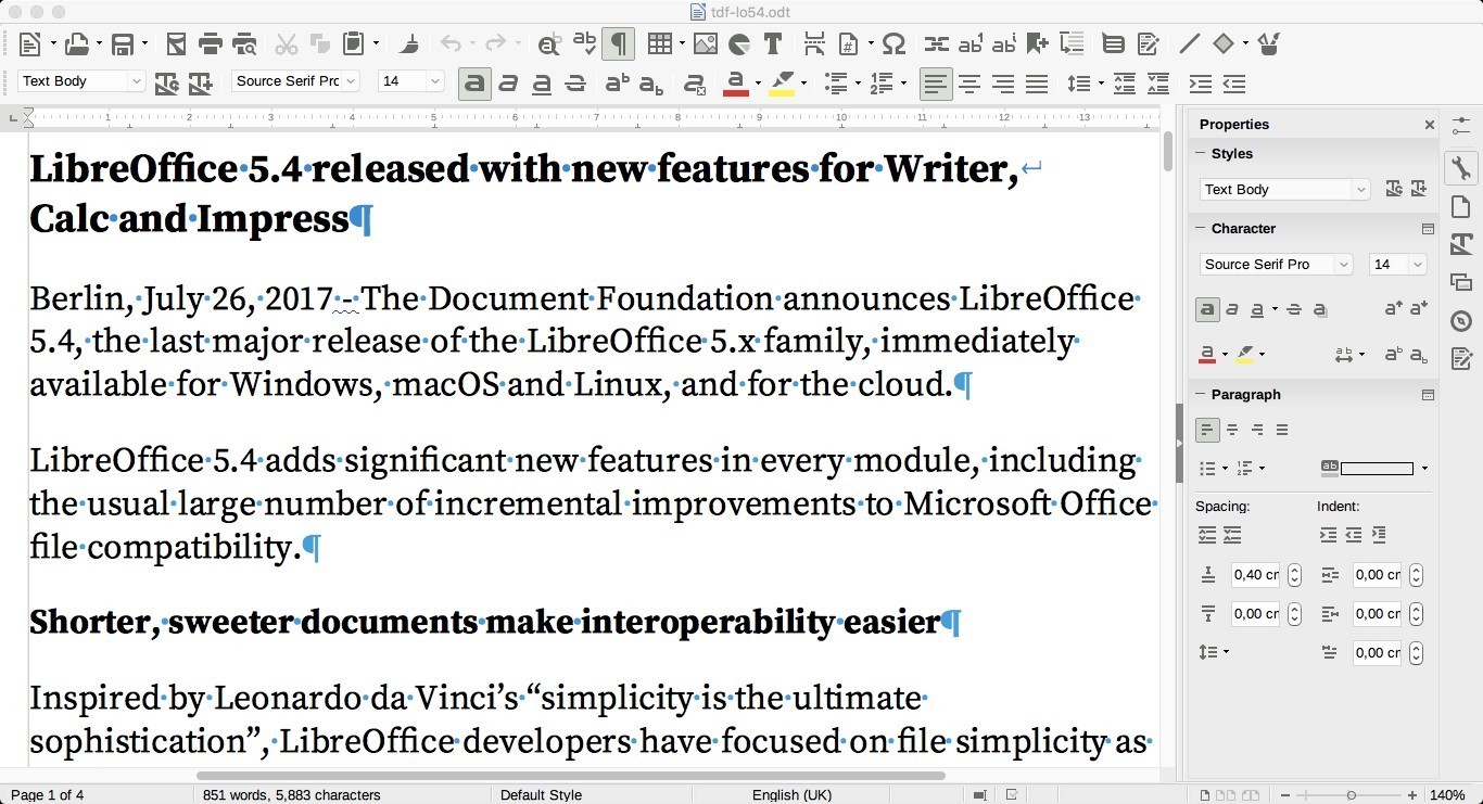 Photo of LibreOffice 5.4 ya está disponible como paquete Flatpak y Snap