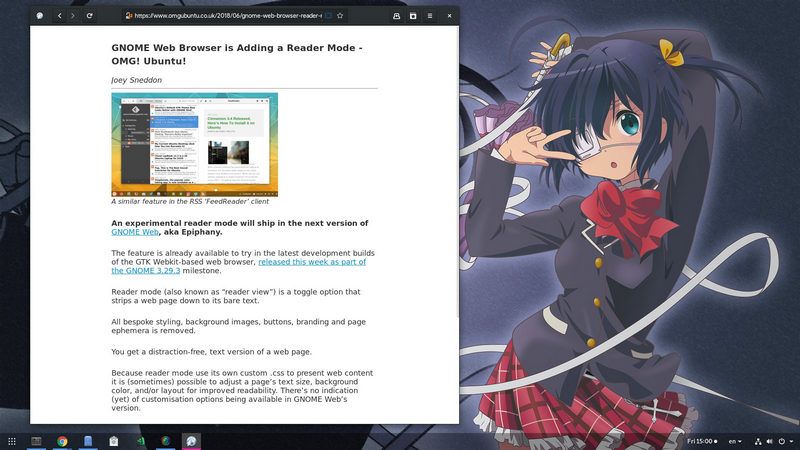 Photo of El navegador GNOME Web Browser añade un modo de lectura