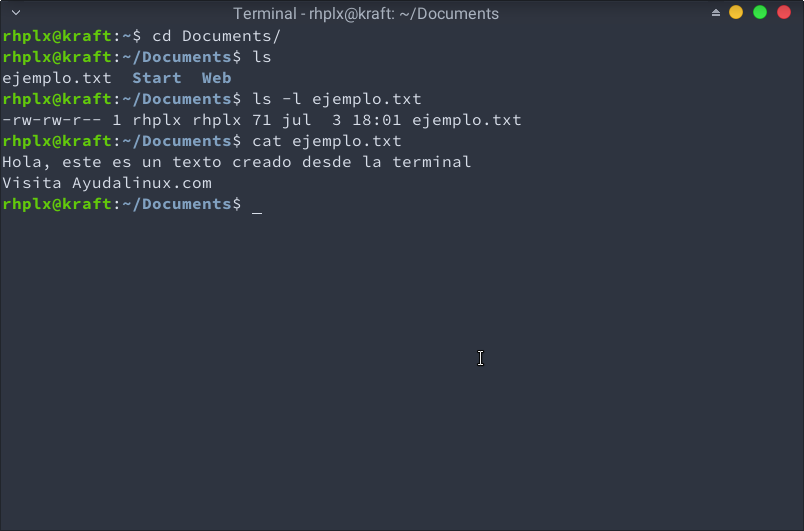 Cómo crear archivos en linux con comandos