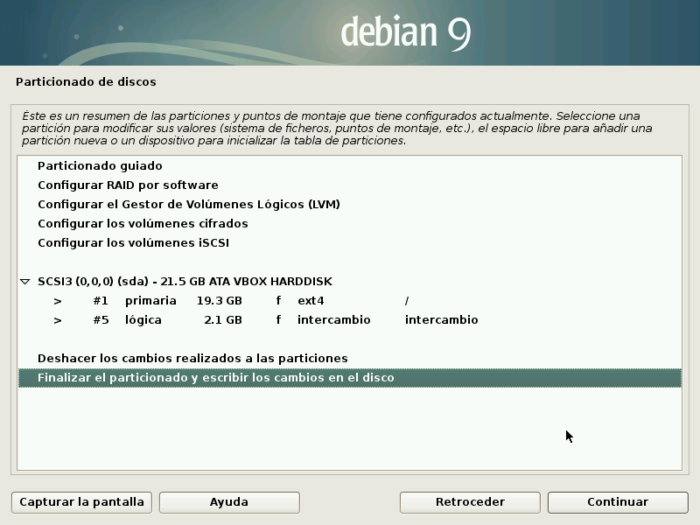 Como instalar Debian 9 en VirtualBox paso a paso