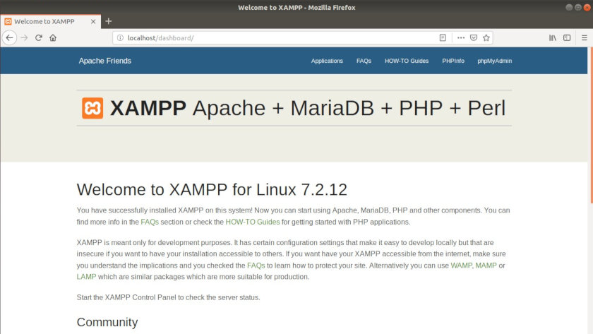 Localhost funcionando con Xampp