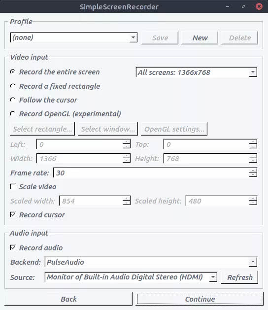 Simple Screen Recorder (SSR)