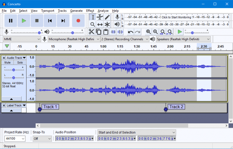 Linux audacity как записать звук с компьютера