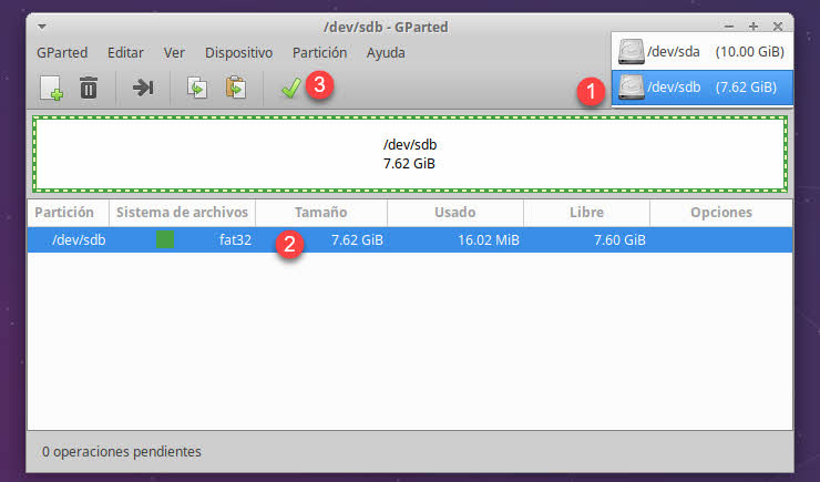 La forma más popular de trabajar con particiones en Linux